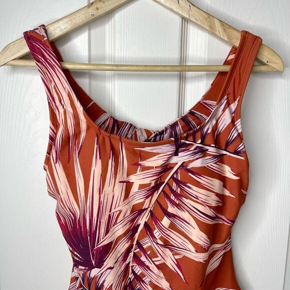 Kona Sol Twist Back Palm Medium Coverage One Piece Swimsuit - Small - Picture 5 of 11